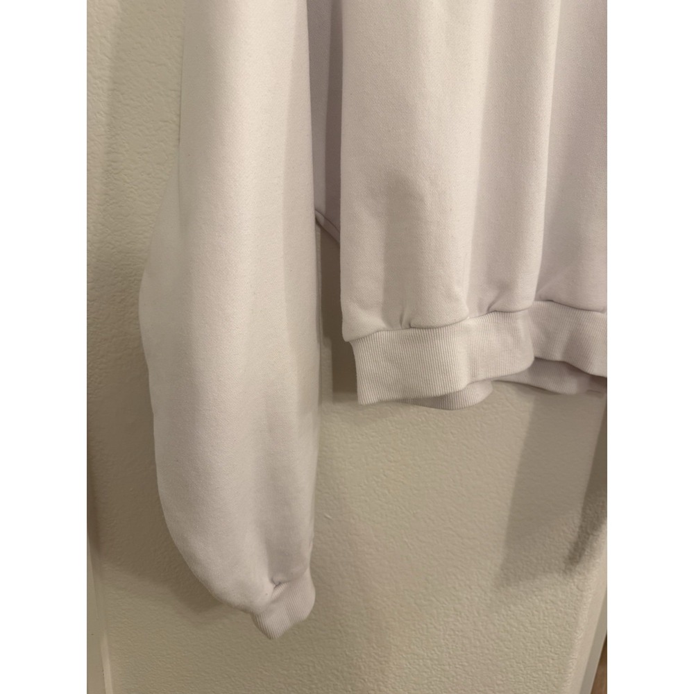 Alo Yoga Cropped Accolade Crewneck Sweatshirt White Size Medium - Picture 6 of 14